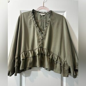 Trendy Green Blouse